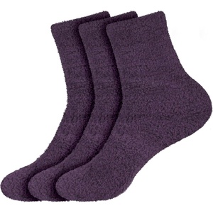image:imageBambooMN Womens Fuzzy Colorful Socks  3 Pair PacksC1