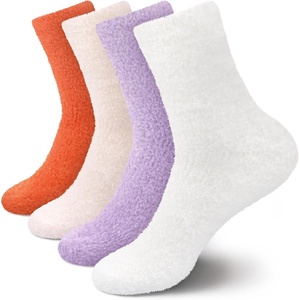 image:imageBambooMN Womens Fuzzy Soft Colored SocksAssortment B