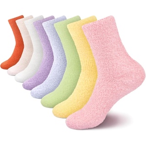 image:imageBambooMN Womens Fuzzy Soft Colored SocksAssortment E