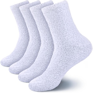 image:imageBambooMN Womens Fuzzy Soft Colored SocksBlue