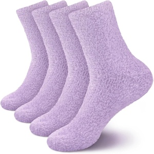 image:imageBambooMN Womens Fuzzy Soft Colored SocksLavender Purple