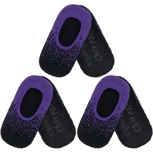 image:imageBambooMN Womens Gradient Cozy Fuzzy Indoor Home Slippers  3 PairsPurple Gradient