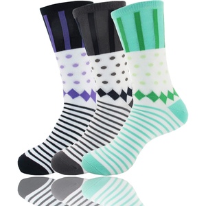 image:imageBambooMN Womens Rayon from Bamboo Fiber Colorful Polka Dot Stripe SocksAssortment 3b