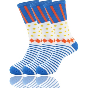 image:imageBambooMN Womens Rayon from Bamboo Fiber Colorful Polka Dot Stripe SocksBlue