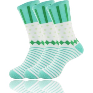 image:imageBambooMN Womens Rayon from Bamboo Fiber Colorful Polka Dot Stripe SocksLight Green