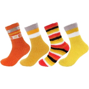 image:imageBambooMN Womens Soft and Cozy Fuzzy Crew Socks 4 PairsAsst I
