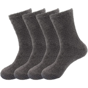 image:imageBambooMN Womens Super Soft and Cozy Feather Light Fuzzy Socks  Multiple Color Options  Two Sizes  Value Packs06  Railroad Grey
