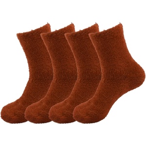image:imageBambooMN Womens Super Soft and Cozy Feather Light Fuzzy Socks  Multiple Color Options  Two Sizes  Value Packs07  Bricks Burgundy