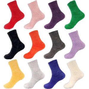 image:imageBambooMN Womens Super Soft and Cozy Feather Light Fuzzy Socks  Multiple Color Options  Two Sizes  Value PacksAssorted Colors  12 Pairs