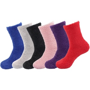 image:imageBambooMN Womens Super Soft and Cozy Feather Light Fuzzy Socks  Multiple Color Options  Two Sizes  Value PacksAssortment a  6 Pairs