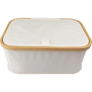image:imageFoldable Bamboo Laundry Hamper without Lid  Decor Essentials for Any Room  Small  Rectangular  WhiteWhite with Lid