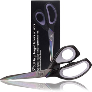 image:imageHeavy Duty Titanium Tailor Fabric Shears  95 Black wPurple  1 Unit85 Forged Black With Grey