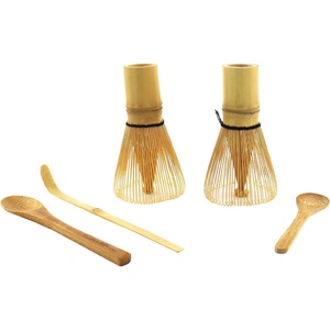 image:imageJapanese Matcha Tea Whisk Set  Two Bamboo Chasens Green Tea Whisk  Small Scoop  Chashaku for preparing Matcha  Tea Spoon2 Sets
