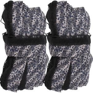 image:imageJubileeYarn 100gSkein Ruffle Chiffon Ribbon Yarn  Black Red Flora  2 Skeins02 Blue Slate