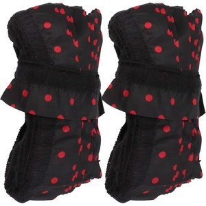 image:imageJubileeYarn 100gSkein Ruffle Chiffon Ribbon Yarn  Black Red Flora  2 Skeins08 Polka Dot Black Red