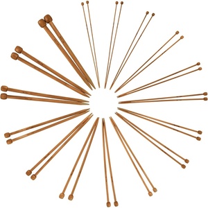 image:imageJubileeYarn 125 Single Point Bamboo Knitting Needles Set  15 Sizes 2mm10mm  Carbonized BrownCarbonized Brown