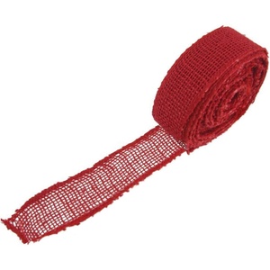 image:imageJubileeYarn 15 Wide 10 Yard Cranberry Burlap Fabric Craft Ribbon Roll 20 Pieces