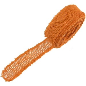 image:imageJubileeYarn 15 Wide 10 Yard Orange Burlap Fabric Craft Ribbon Roll 60 Pieces