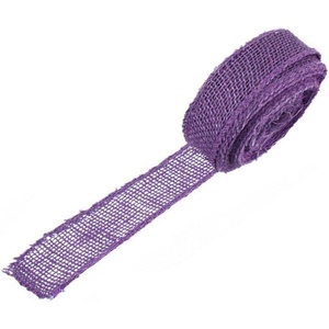 image:imageJubileeYarn 15 Wide 10 Yard Purple Burlap Fabric Craft Ribbon Roll 60 Pieces