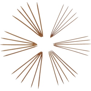 image:imageJubileeYarn 9 Double Point Bamboo Knitting Needles Set  15 Sizes 2mmUS010mmUS15  5 NeedlesSize  Carbonized Brown30 Pcs 6 Size  Carbonized
