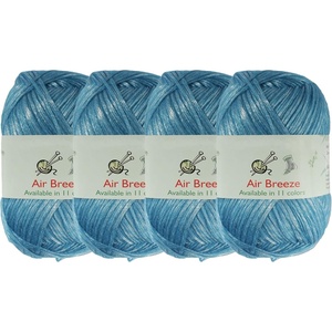 image:imageJubileeYarn Air Breeze Yarn  50gSkein Sport Acrylic  Ballerina Pink  4 skeins09 Lagoon Blue