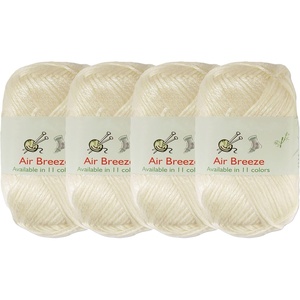 image:imageJubileeYarn Air Breeze Yarn  50gSkein Sport Acrylic  Ballerina Pink  4 skeins16 Wedding White