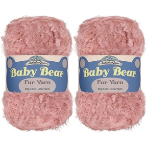 image:imageJubileeYarn Baby Bear Yarn  100gSkein Chunky Polyester Faux Fur  Shades of Blue  4 Skeins07 Peach