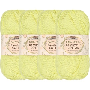 image:imageJubileeYarn Baby Soft Bamboo Cotton Yarn  50gSkein  Sand Cliff Brown  4 Skeins405 Eggnog