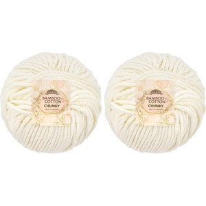 image:imageJubileeYarn Bamboo Cotton Chunky Yarn  100gBall  Almond Milk  2 Balls212 Almond Milk