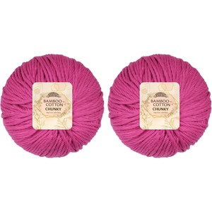 image:imageJubileeYarn Bamboo Cotton Chunky Yarn  100gBall  Almond Milk  2 Balls402 Vermillion City