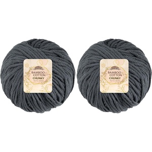image:imageJubileeYarn Bamboo Cotton Chunky Yarn  100gBall  Almond Milk  2 Balls6002 Sea Grey