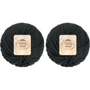 image:imageJubileeYarn Bamboo Cotton Chunky Yarn  100gBall  Almond Milk  2 Balls6003 Deep Grey