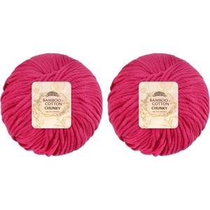 image:imageJubileeYarn Bamboo Cotton Chunky Yarn  100gBall  Almond Milk  2 Balls6TC17 Magenta