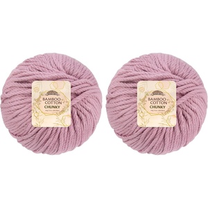 image:imageJubileeYarn Bamboo Cotton Chunky Yarn  100gBall  Primrose Pink  4 Balls217 Cotton Candy