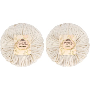 image:imageJubileeYarn Bamboo Cotton Chunky Yarn  100gBall  Primrose Pink  4 Balls3403 Moon Beam
