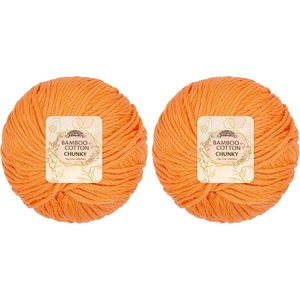 image:imageJubileeYarn Bamboo Cotton Chunky Yarn  100gBall  Primrose Pink  4 Balls414 Fresh Nectarine