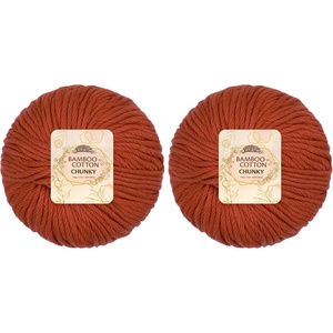 image:imageJubileeYarn Bamboo Cotton Chunky Yarn  100gBall  Primrose Pink  4 Balls415 Gingerbread