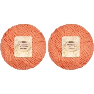 image:imageJubileeYarn Bamboo Cotton Chunky Yarn  100gBall  Primrose Pink  4 Balls416 Coho Salmon