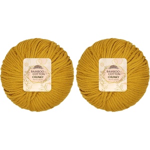 image:imageJubileeYarn Bamboo Cotton Chunky Yarn  100gBall  Primrose Pink  4 Balls417 Goldenrod