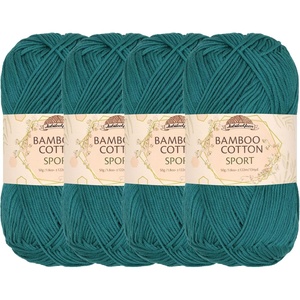 image:imageJubileeYarn Bamboo Cotton Sport Yarn  50gSkein  Frozen Tidepool  4 Skeins
