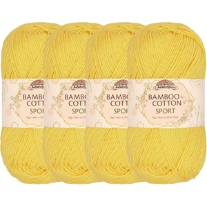 image:imageJubileeYarn Bamboo Cotton Sport Yarn  50gSkein  Lilacs  4 Skeins404 Yellow Brick Road