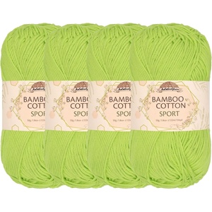 image:imageJubileeYarn Bamboo Cotton Sport Yarn  50gSkein  Lilacs  4 Skeins406 Avocado