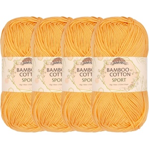 image:imageJubileeYarn Bamboo Cotton Sport Yarn  50gSkein  Lilacs  4 Skeins412 Summer Sun