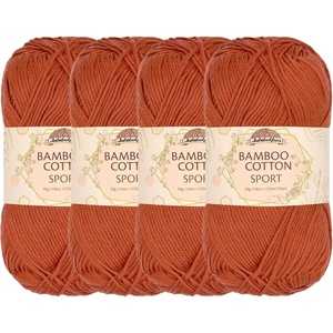 image:imageJubileeYarn Bamboo Cotton Sport Yarn  50gSkein  Lilacs  4 Skeins415 Gingerbread