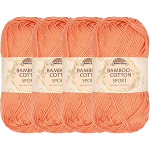 image:imageJubileeYarn Bamboo Cotton Sport Yarn  50gSkein  Lilacs  4 Skeins416 Coho Salmon