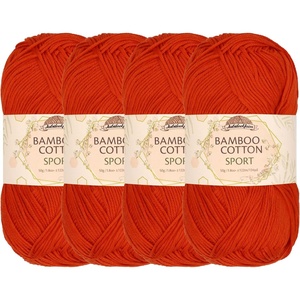 image:imageJubileeYarn Bamboo Cotton Sport Yarn  50gSkein  Lilacs  4 Skeins418 Cherry Red