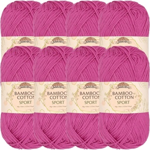 image:imageJubileeYarn Bamboo Cotton Sport Yarn  50gSkein  Red Hot Red  4 Skeins102 Vermillion City