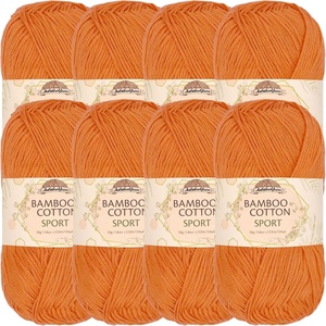 image:imageJubileeYarn Bamboo Cotton Sport Yarn  50gSkein  Red Hot Red  4 Skeins403 Blood Orange