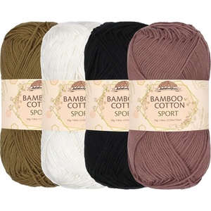 image:imageJubileeYarn Bamboo Cotton Sport Yarn  50gSkein  Shades of Purple  4 SkeinsShades of Achromatic