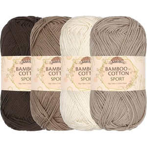 image:imageJubileeYarn Bamboo Cotton Sport Yarn  50gSkein  Shades of Purple  4 SkeinsShades of Brown